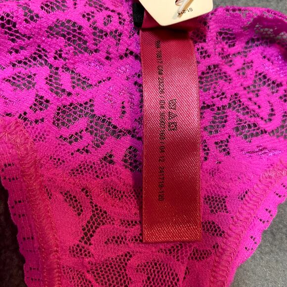 Victoria's Secret 2012 The Lacie Thong Panty Pink Sequin Ooh LaLa Lace Waist - Picture 11 of 11